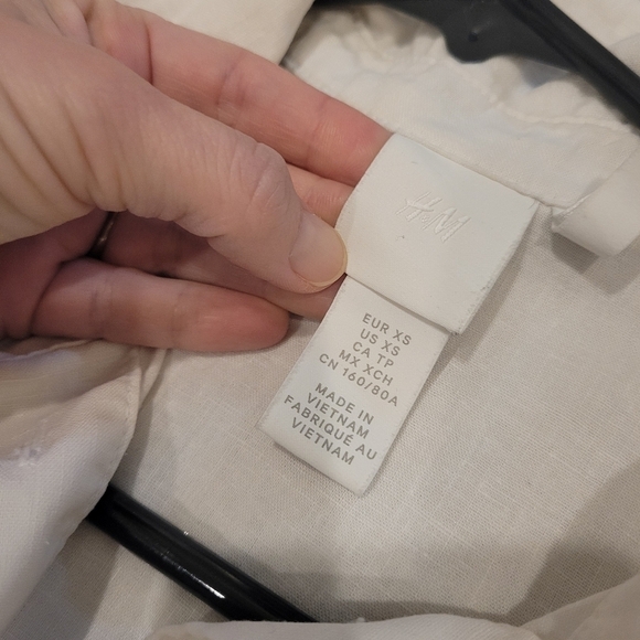 Zara Women's Linen White Button Up Dress Size X-small - Picture 5 of 8